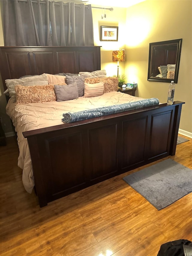 bedroom featuring light hardwood / wood-style floors