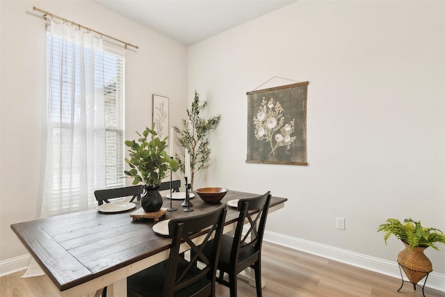 dining room featuring hardwood / wood-style flooring