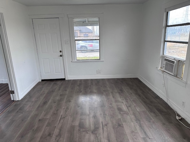 1006 9th St, Galena Park, TX 77547 - entryway featuring dark hardwood / wood-style flooring and cooling unit