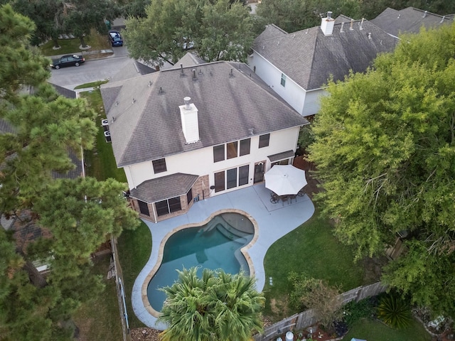 birds eye view of property