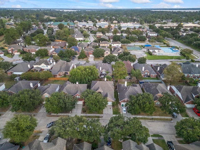 aerial view with a residential view