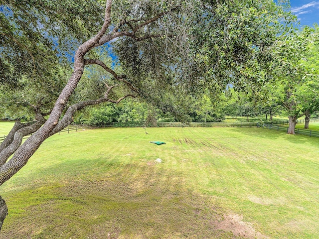 view of yard featuring a rural view