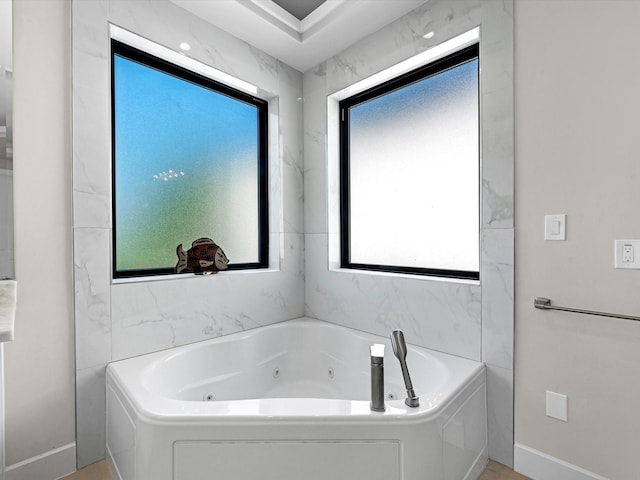 bathroom featuring a bathing tub