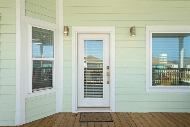 view of doorway to property