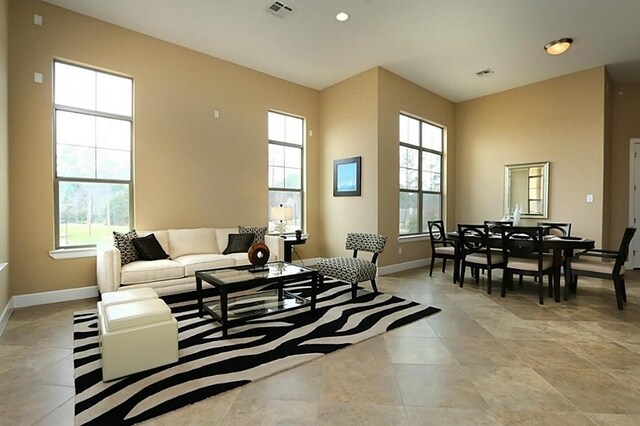 living room with a wealth of natural light