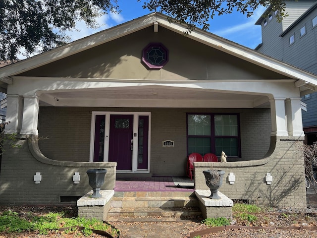 view of front of home with a porch