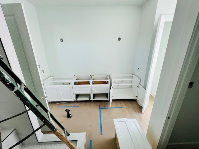 bedroom featuring light wood-type flooring