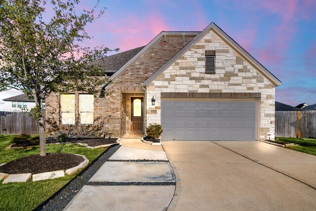 view of property featuring a garage