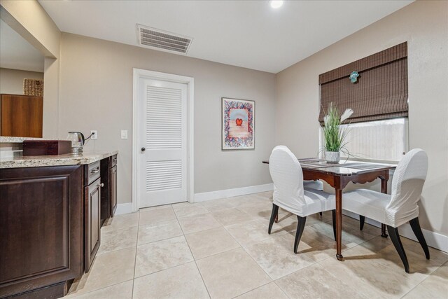 view of tiled dining space