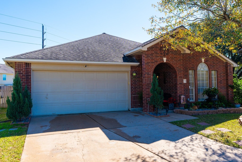 view of front of home featuring a garage