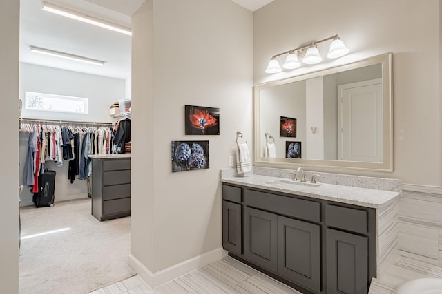 bathroom featuring vanity