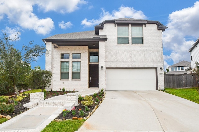 view of front facade with a garage