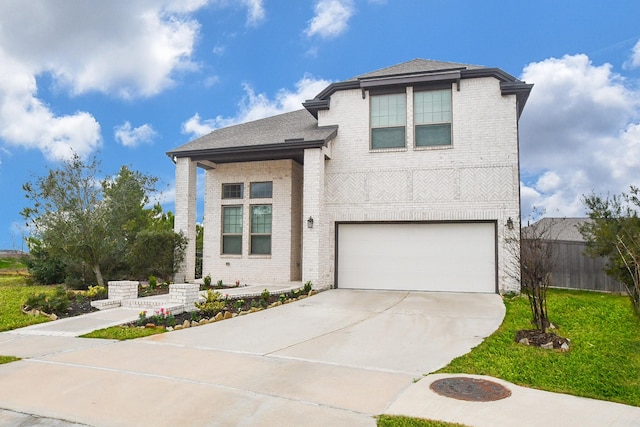 view of front facade featuring a garage