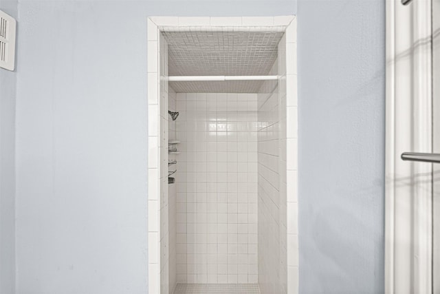 details with tiled shower