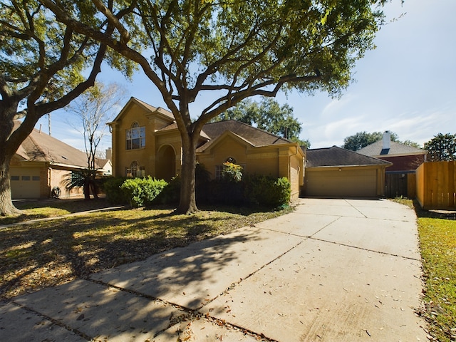 single story home featuring a garage