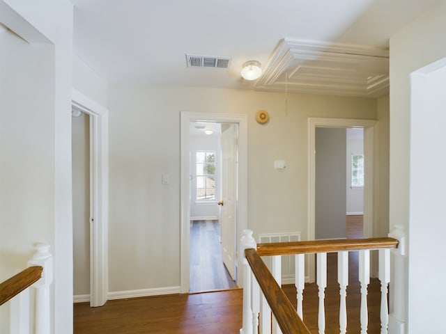 hall featuring hardwood / wood-style floors