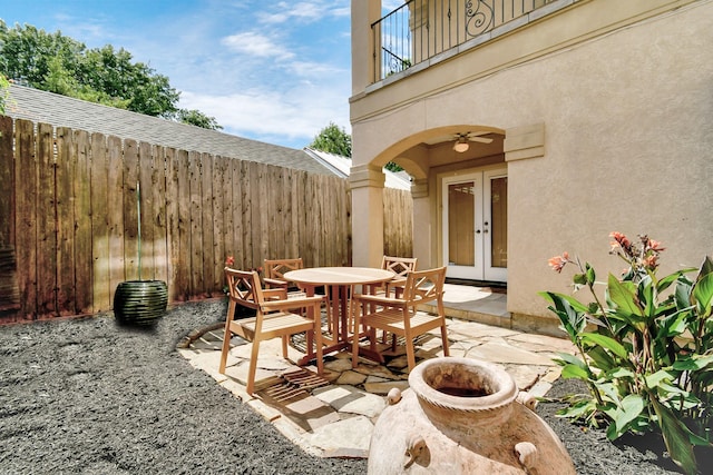 view of patio / terrace with french doors