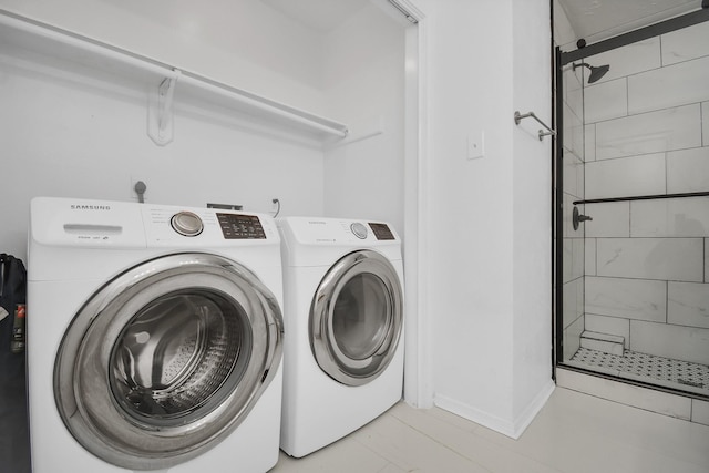 laundry room featuring independent washer and dryer