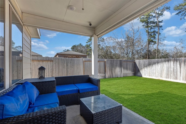 view of patio / terrace with outdoor lounge area