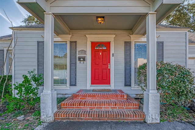 view of doorway to property