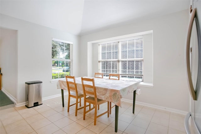 view of tiled dining area