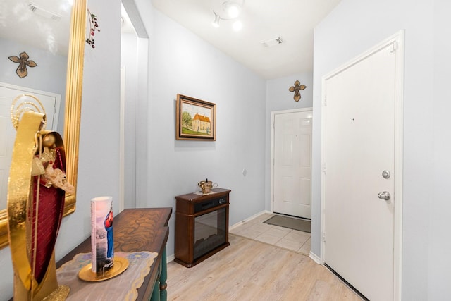 entrance foyer featuring light hardwood / wood-style flooring