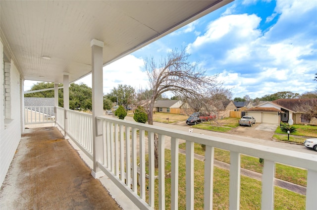 balcony with a porch