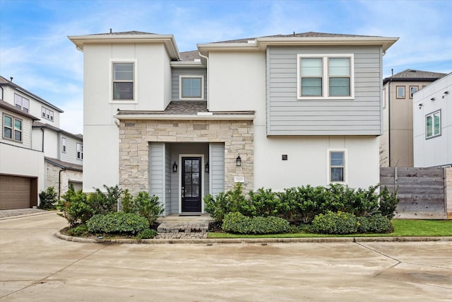 view of front of home featuring a garage