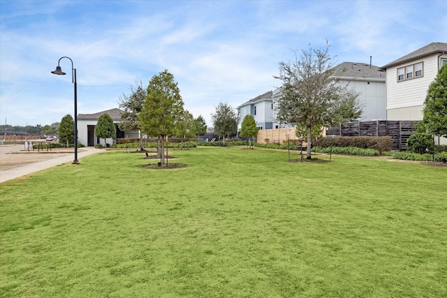 surrounding community featuring a lawn