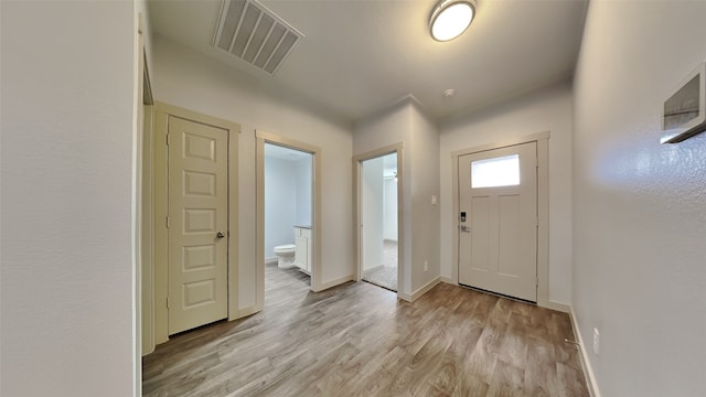 foyer featuring light hardwood / wood-style floors