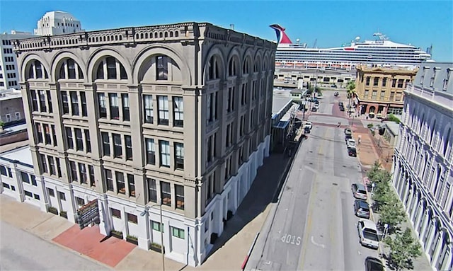 view of building exterior featuring a view of city