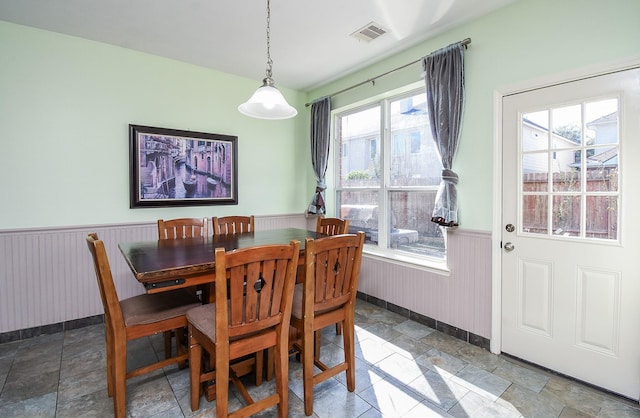 view of dining area