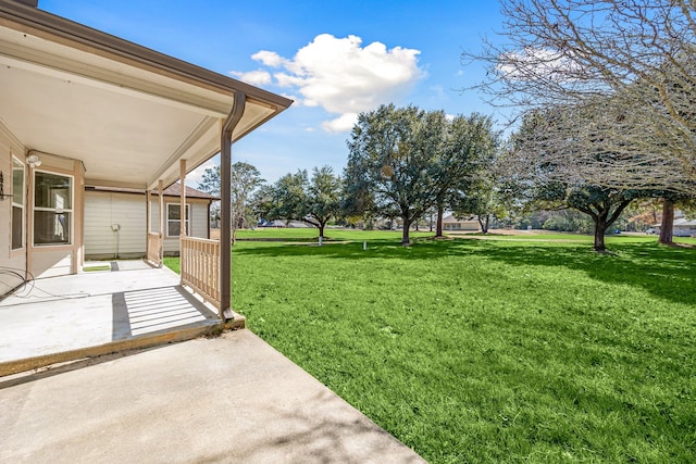 view of yard with a patio