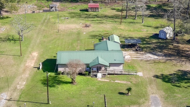 drone / aerial view featuring a rural view