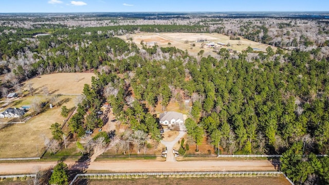 bird's eye view featuring a rural view