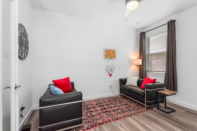 living room featuring hardwood / wood-style floors