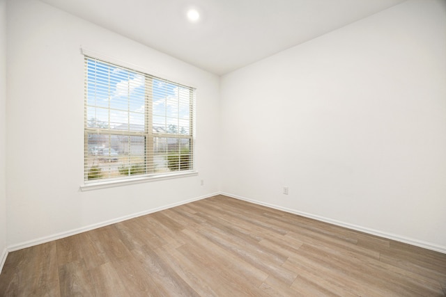 empty room featuring light hardwood / wood-style floors