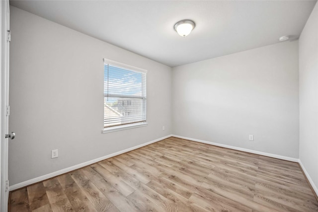 empty room featuring light wood-type flooring