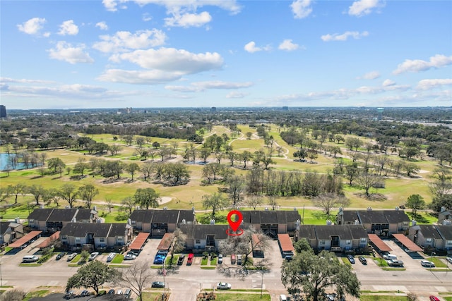 aerial view with a residential view