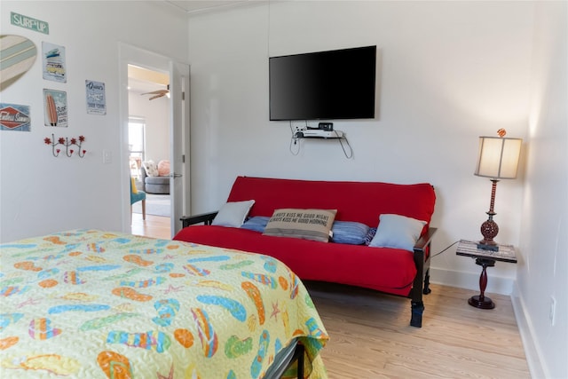 bedroom featuring hardwood / wood-style floors