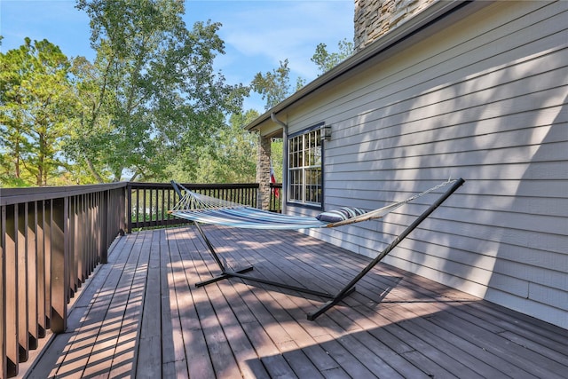 view of wooden terrace