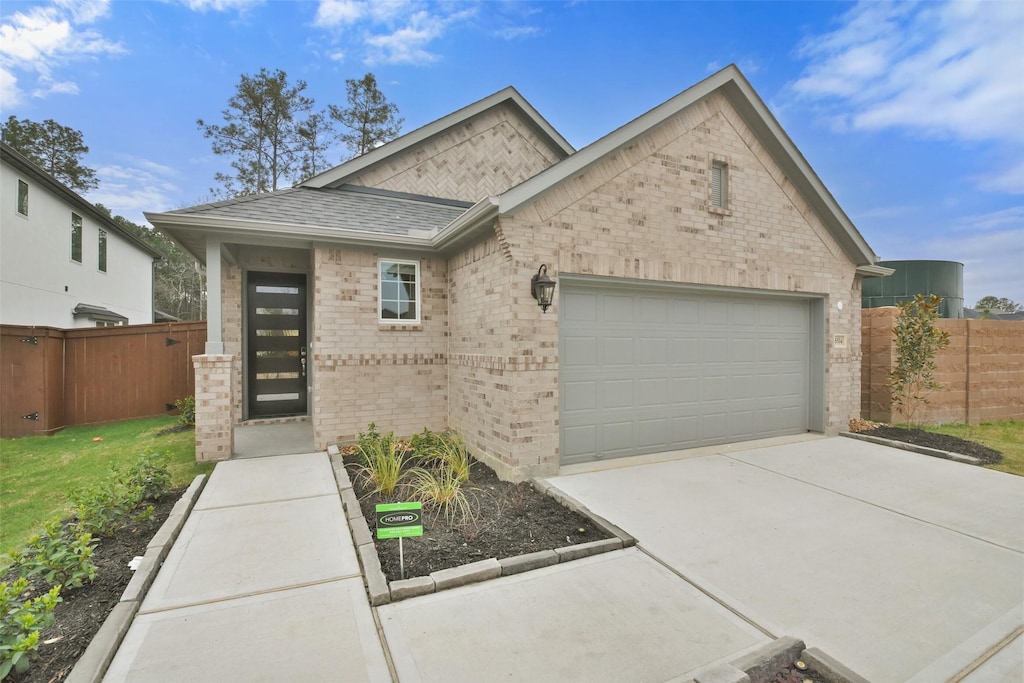 view of front of home featuring a garage