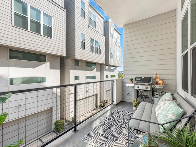 balcony featuring grilling area