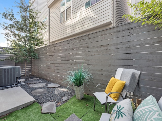 view of patio / terrace with central AC