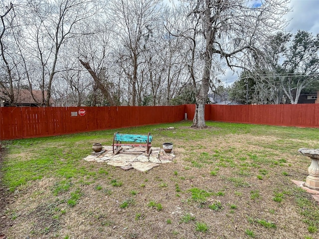 view of yard featuring a patio area