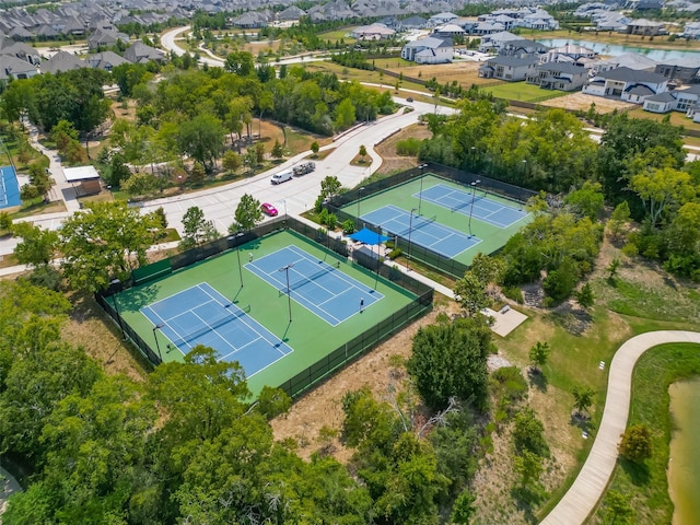 aerial view of residential area