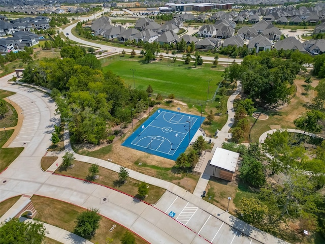 aerial view of residential area