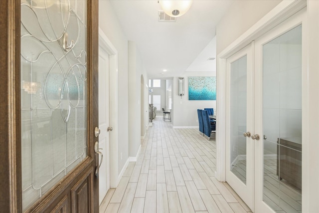 interior space with french doors