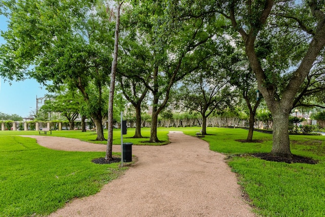 view of home's community featuring a lawn