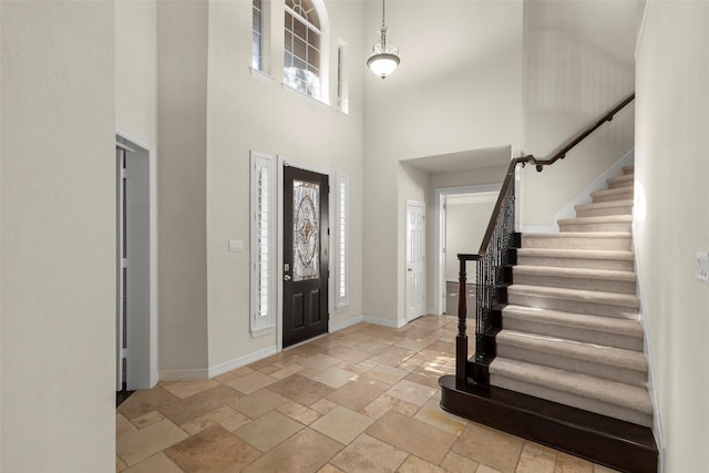 entrance foyer with a high ceiling